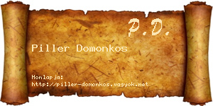 Piller Domonkos névjegykártya